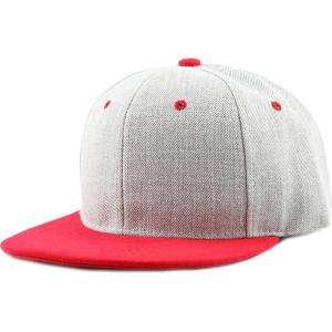 image:imageThe Hat Depot 1300hg Plain Heather Grey Snapback CapRed