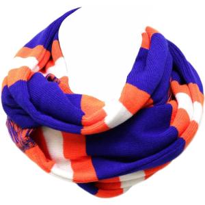 image:imageThe Hat Depot 1300sf Unisex Knit Sporty Stripe Fashion Winter Long ScarfRoyalOrange