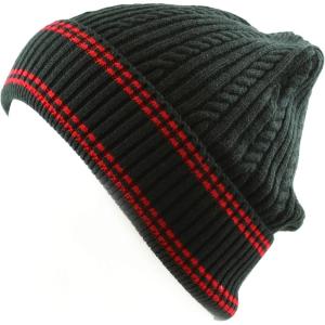 image:imageThe Hat Depot 200HSki100 Twisted Cable Classic Winter Beanie HatBlack Red