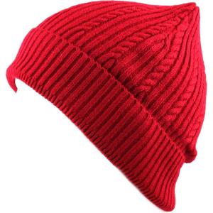 image:imageThe Hat Depot 200HSki100 Twisted Cable Classic Winter Beanie HatRed