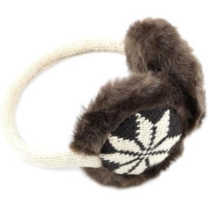 image:imageThe Hat Depot 700MF02 Snowflake Design Fur EarmuffsBrown