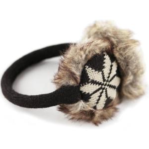 image:imageThe Hat Depot 700MF02 Snowflake Design Fur EarmuffsBrown2