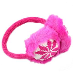 image:imageThe Hat Depot 700MF02 Snowflake Design Fur EarmuffsPink