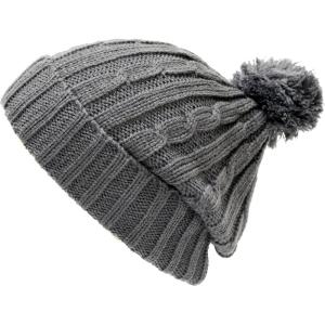 image:imageThe Hat Depot 700WHU2 Unisex Solid Color Ribbed Beanie with Pom hatGrey