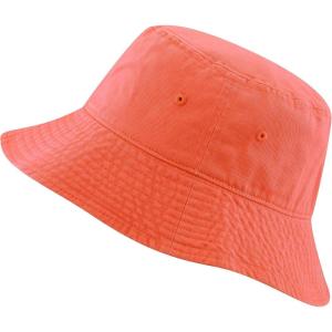 image:imageThe Hat Depot Bucket Sun Hat 100 Cotton Long Brim and Deeper amp Round Top Tennis Packable Summer Fashion Outdoor HatCoral