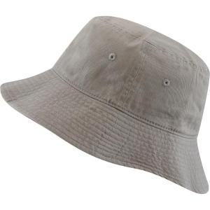 image:imageThe Hat Depot Bucket Sun Hat 100 Cotton Long Brim and Deeper amp Round Top Tennis Packable Summer Fashion Outdoor HatGrey