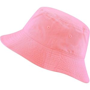image:imageThe Hat Depot Bucket Sun Hat 100 Cotton Long Brim and Deeper amp Round Top Tennis Packable Summer Fashion Outdoor HatLight Pink