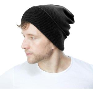 image:imageThe Hat Depot Classic Daily Beanie Knit Skull Long Plain Ski Hat  Made in USABlack