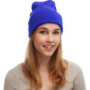image:imageThe Hat Depot Classic Daily Beanie Knit Skull Long Plain Ski Hat  Made in USARoyal