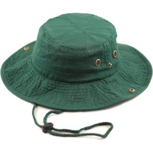 image:imageThe Hat Depot Cotton StoneWashed Safari Wide Brim Foldable DoubleSided Sun Boonie Bucket Hat2 Cotton  Darkgreen