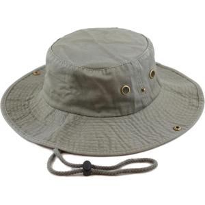 image:imageThe Hat Depot Cotton StoneWashed Safari Wide Brim Foldable DoubleSided Sun Boonie Bucket Hat2 Cotton  Olive