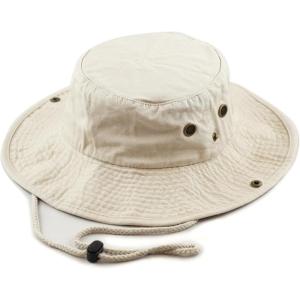 image:imageThe Hat Depot Cotton StoneWashed Safari Wide Brim Foldable DoubleSided Sun Boonie Bucket Hat2 Cotton  Putty