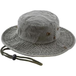 image:imageThe Hat Depot Cotton StoneWashed Safari Wide Brim Foldable DoubleSided Sun Boonie Bucket Hat3 Pigment  Olive
