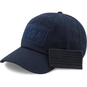 image:imageThe Hat Depot Cotton amp Pigment Low Profile Tactical Operator USA Flag Patch Military Army Cap2 Cotton  Navy