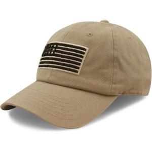 image:imageThe Hat Depot Cotton amp Pigment Low Profile Tactical Operator USA Flag Patch Military Army Cap3 Khaki