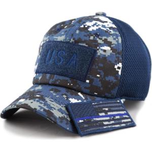image:imageThe Hat Depot Cotton amp Pigment Low Profile Tactical Operator USA Flag Patch Military Army CapUSABlue Digi CamoBlue line