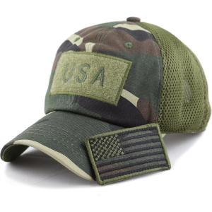 image:imageThe Hat Depot Cotton amp Pigment Low Profile Tactical Operator USA Flag Patch Military Army CapUsacamo