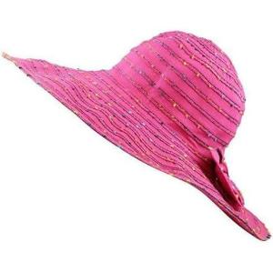 image:imageThe Hat Depot Crushable MultiColors with Ribbon Wide Floppy Brim Sun HatFuchsia