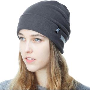 image:imageThe Hat Depot Fleece Winter Functional Beanie Hat Cold WeatherReflective Safety for Everyone Performance StretchCharcoal