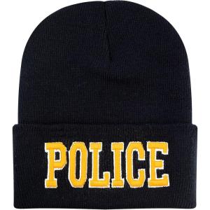 image:imageThe Hat Depot Law Enforcement 3D Embroidered Hat5 Made in Usa Police Beanie  Gold