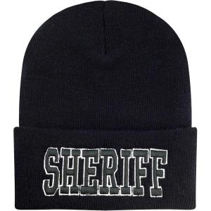 image:imageThe Hat Depot Law Enforcement 3D Embroidered Hat5 Made in Usa Sheriff Beanie  Black