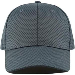 image:imageThe Hat Depot Mens Curved Brim Stretch Fit Mesh 6 Panel Fitted Baseball CapDark Grey
