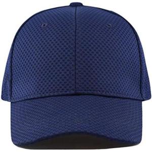 image:imageThe Hat Depot Mens Curved Brim Stretch Fit Mesh 6 Panel Fitted Baseball CapNavy