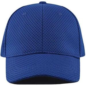 image:imageThe Hat Depot Mens Curved Brim Stretch Fit Mesh 6 Panel Fitted Baseball CapRoyal