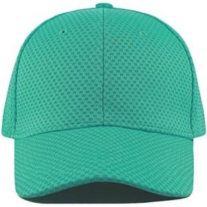 image:imageThe Hat Depot Mens Curved Brim Stretch Fit Mesh 6 Panel Fitted Baseball CapTurquoise