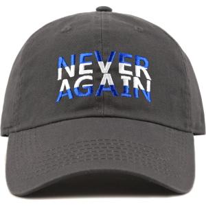 image:imageThe Hat Depot Never Again Gun Control March Embroidered Washed Cotton Low Profile Baseball Cap Hat Never AgainCharcoal