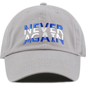 image:imageThe Hat Depot Never Again Gun Control March Embroidered Washed Cotton Low Profile Baseball Cap Hat Never AgainGrey