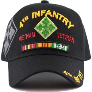 image:imageThe Hat Depot Official Licensed US Military Vietnam Veteran Ribbon Cap 4th Infantry