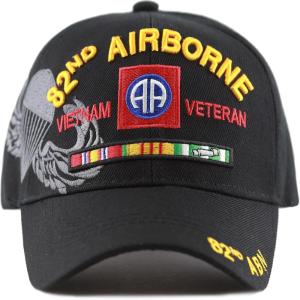 image:imageThe Hat Depot Official Licensed US Military Vietnam Veteran Ribbon Cap Black82nd Airborne
