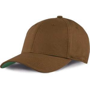 image:imageThe Hat Depot Plain Stretched One Size Spandex Cotton Fitted Cap Brown