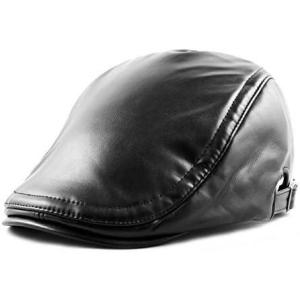 image:imageThe Hat Depot Soft Faux Leather Flat Ivy Gatsby Newsboy Driving Hat CapBlack