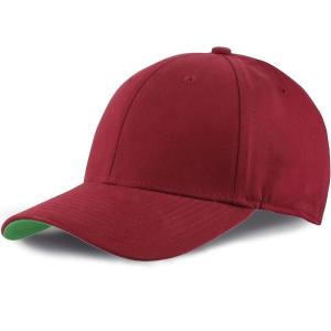 image:imageThe Hat Depot Spandex Plain Stretched One Size Cotton Fitted Cap Burgundy