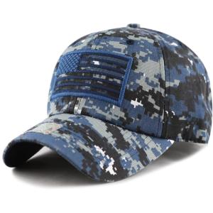 image:imageThe Hat Depot Tactical Operator USA Flag Low Profile Baseball Army Military CapBlue Digital Camo