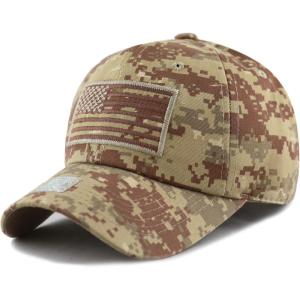 image:imageThe Hat Depot Tactical Operator USA Flag Low Profile Baseball Army Military CapDesert Digital Camo