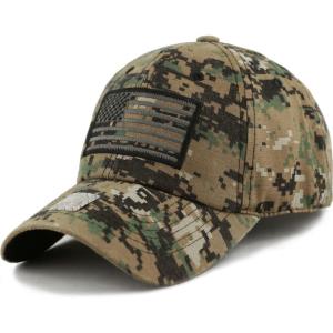 image:imageThe Hat Depot Tactical Operator USA Flag Low Profile Baseball Army Military CapWoodland Digicamo