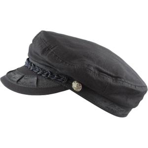 image:imageThe Hat Depot Unisex Cotton Yachting Style Sailing Greek Fisherman Cap hatBlack