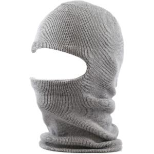 image:imageThe Hat Depot Unisex Thick and Long Face Ski Mask Made in USA2 Made in Usa  Grey