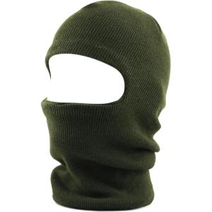 image:imageThe Hat Depot Unisex Thick and Long Face Ski Mask Made in USA2 Made in Usa  Olive