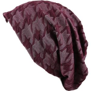 image:imageThe Hat Depot Warm Soft Baggy Fleece Lined Long Slouchy Beanie HatBurgundy