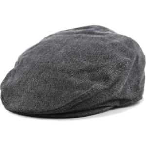 image:imageThe Hat Depot Washed Denim Cotton Newsboy Ivy Cap Style Hat Large Black
