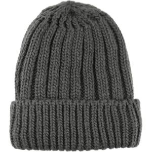 image:imageThe Hat Depot Winter Big Slouchy Chunky Thick Stretch Knit Beanie Fleece Lined Beanie Without Pom Hat1 Straight Dark Grey