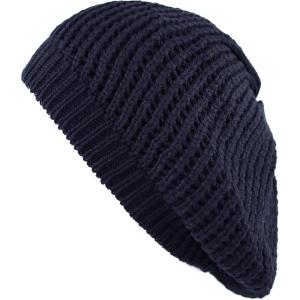 image:imageThe Hat Depot Winter Multi Colors Knit Beret All Kinds of Tam Hats2 Style 008  Navy