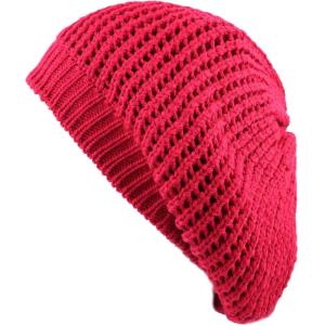 image:imageThe Hat Depot Winter Multi Colors Knit Beret All Kinds of Tam Hats2 Style 008  Red