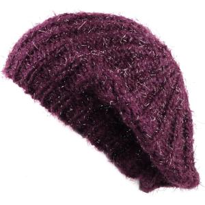 image:imageThe Hat Depot Winter Multi Colors Knit Beret All Kinds of Tam Hats3 Style 32  Burgundy