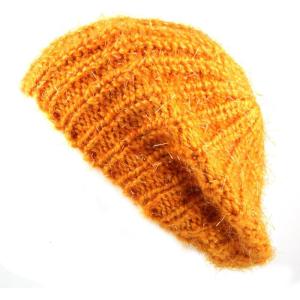 image:imageThe Hat Depot Winter Multi Colors Knit Beret All Kinds of Tam Hats3 Style 32  Oragne