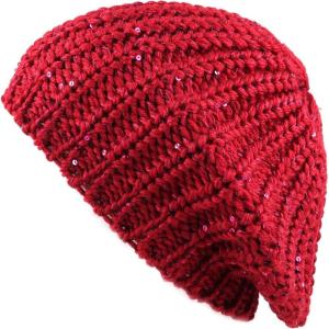 image:imageThe Hat Depot Winter Multi Colors Knit Beret All Kinds of Tam Hats4 Style 51  Red